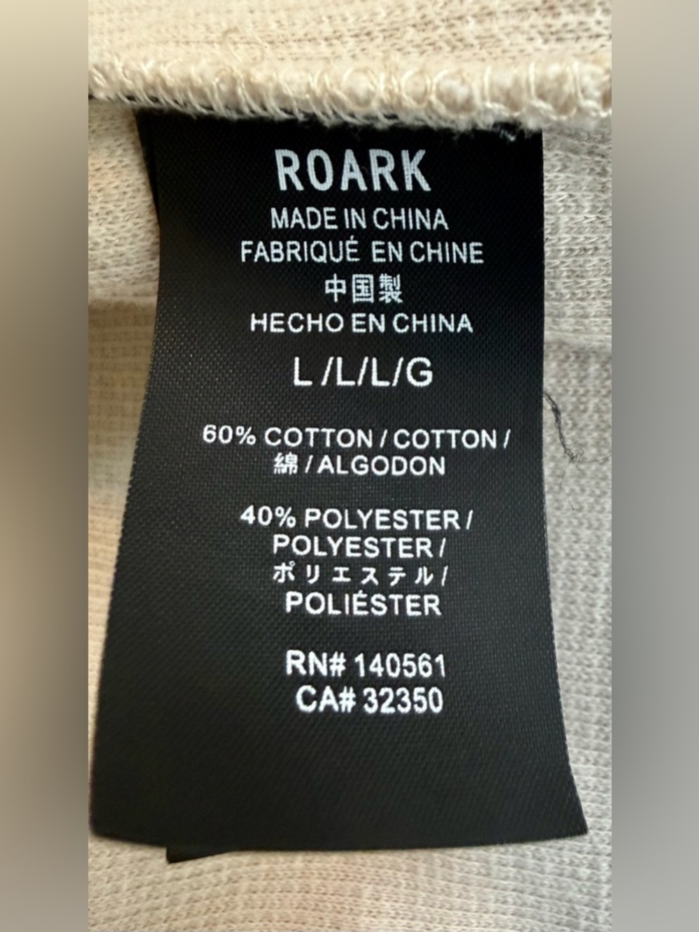 EUC 💥 Roark Men’s Companion Waffle Henley L Cream Thermal Long Sleeve - Picture 6 of 10